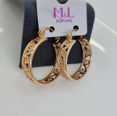 Серьги кольца ажурные коллекция "Xuping" покрытие позолота, 5, арт.01.1686 01.1686