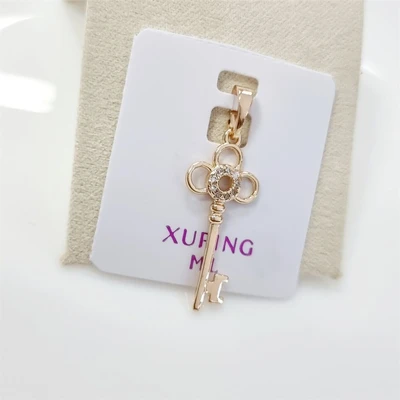 Кулон ключ коллекция "Xuping" покрытие позолота, вставка: фианиты, 46, арт.01.1676 01.1676
