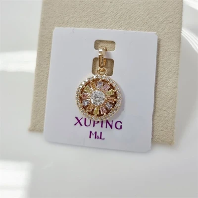 Кулон коллекция "Xuping", покрытие позолота, вставка: фианиты, 66, арт.01.1601 01.1601