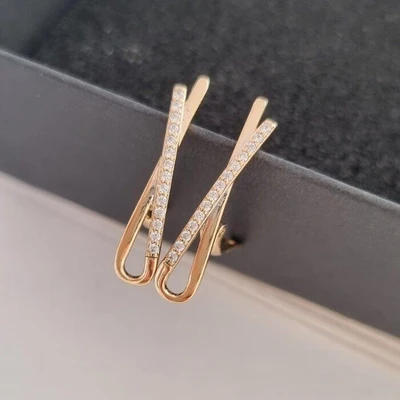 Серьги коллекция "Xuping" покрытие позолота, вставка: фианиты, S00108703, арт.001.672 001.672