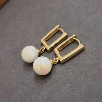 Серьги Каталог >> Бижутерия >> Ювелирная бижутерия коллекция "Дубай" попозолота, вставка: искусственный жемчуг, цвет: жемчужный, перламутровый, арт. 001.271 001.271
