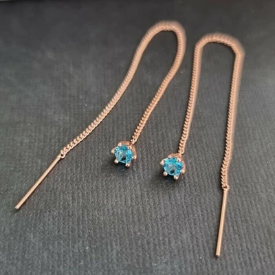 Серьги Каталог >> Бижутерия >> Ювелирная бижутерия протяжки с камнем, покрытие: позолота, цвет камня: голубой, 18021, арт.947.528 947.528