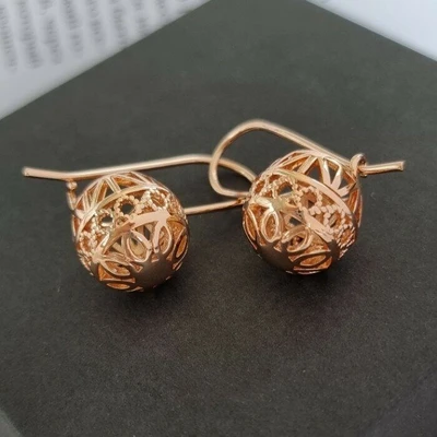 Серьги коллекция "Дубай" шарики покрытие позолота,2225,арт.214.293 214.293