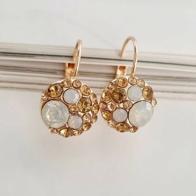 Серьги коллекция "Дубай", с кристаллами, покрытие позолота, 43209, арт. 947.467 947.467