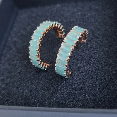 Серьги дорожки из камней, Каталог >> Бижутерия >> Ювелирная бижутерия, покрытие позолота, цвет камней: бирюзовый, 23143, арт.947.208 947.208