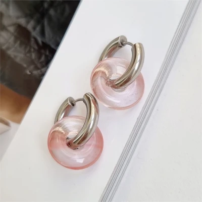 Серьги Каталог >> Бижутерия >> Ювелирная бижутерия "Бублики" со сьемными подвесками, цвет серебро, 372001, арт.847.053 847.053