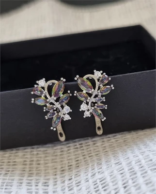 Серьги коллекция "Дубай" покрытие посеребрение, А01481, арт.747.139 747.139
