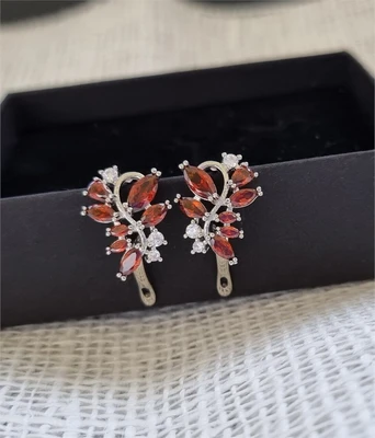 Серьги коллекция "Дубай" покрытие посеребрение, А01481, арт.747.141 747.141