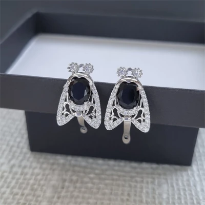 Серьги коллекция "Дубай", покрытие посеребрение, А01651, арт.747.204 747.204