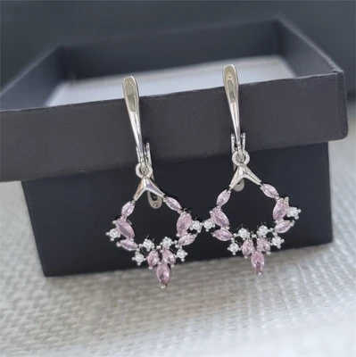 Серьги коллекция "Дубай", покрытие посеребрение, А01651, арт.747.155 747.155