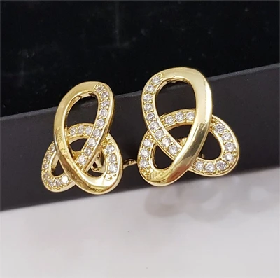 Серьги "Эксклюзив", золотой цвет, 37109, арт.606.137 606.137