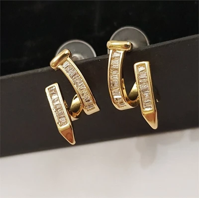 Серьги "Эксклюзив" с цирконом, золотой цвет, 12300, арт.606.122 606.122