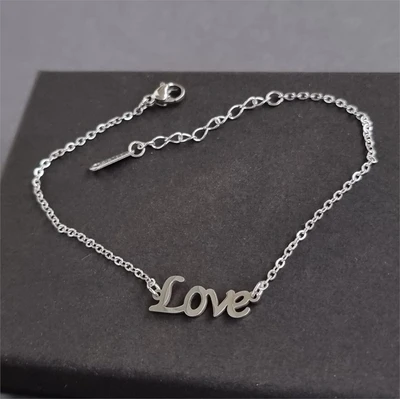 Браслет из стали с кулоном "Love", арт.043.043 043.043