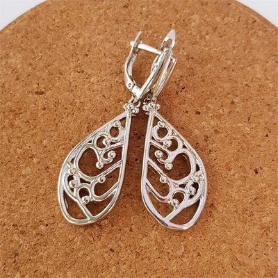 Серьги коллекция "Дубай" посеребрение, 3990, арт.547.685 547.685