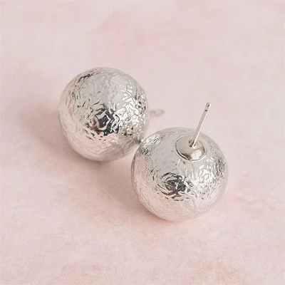 Серьги гвоздики крупные, цвет серебристый, арт. 005.077 005.077