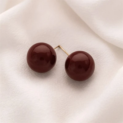 Серьги гвоздики маленькие, цвет бордовый, арт. 005.036 005.036