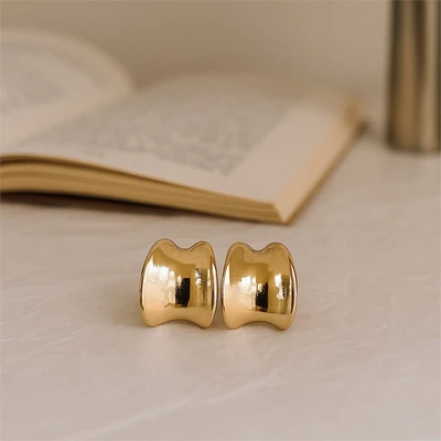 Серьги бижутерия золотистые стильные модные, арт.007.133 007.133