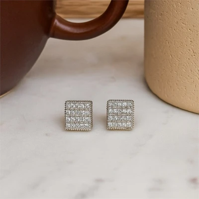 Серьги бижутерия гвоздики с камнями, арт.706.726 706.726