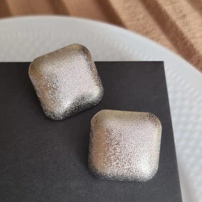 Серьги геометрические квадратные, цвет: серебристый, арт.001.577 001.577