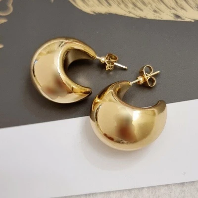 Серьги круглые бублики, цвет золотистый, 05025, арт.001.508 001.508