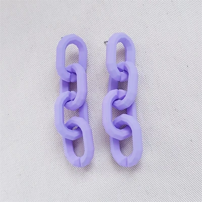 Серьги "Яркая Цепочка" матовые, мелкие, фиолетовый, 20603, арт. 606.588 606.588