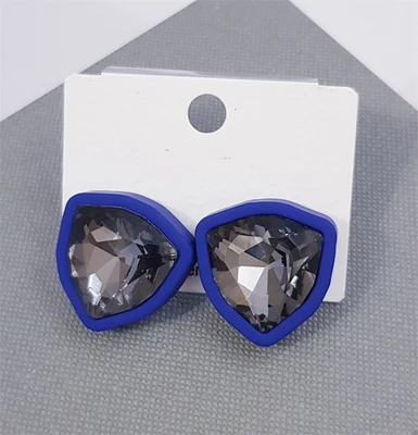 Серьги-гвоздики "Геометрические", синие, 526070, арт.606.353 606.353