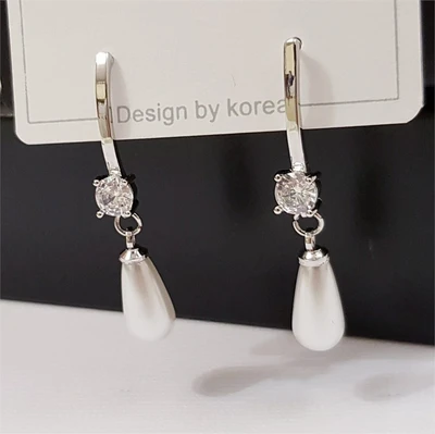 Серьги Дольче с жемчугом, цвет серый, 1050, арт.506.696 506.696