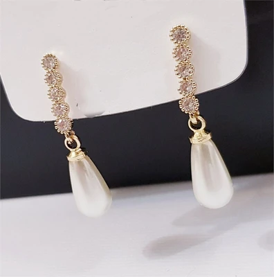 Серьги Дольче с жемчугом, цвет золото, 1050, арт.506.675 506.675