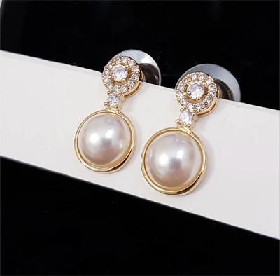 Серьги Дольче с жемчугом, цвет золото, 1050, арт.506.666 506.666