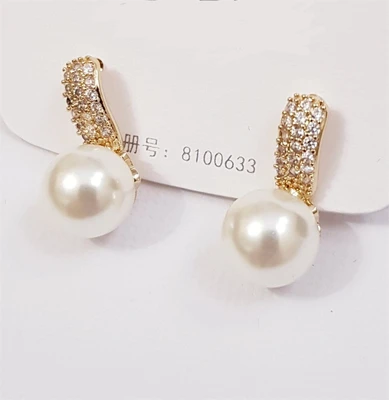 Серьги Дольче с жемчугом, цвет золото, 1050, арт.506.664 506.664