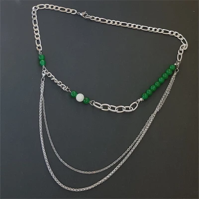 Эксклюзивное трех ярусное колье с камушками, арт.49.0409 49.0409