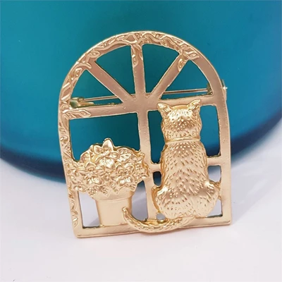 Брошка "Кошкин дом", арт.411.044 411.044