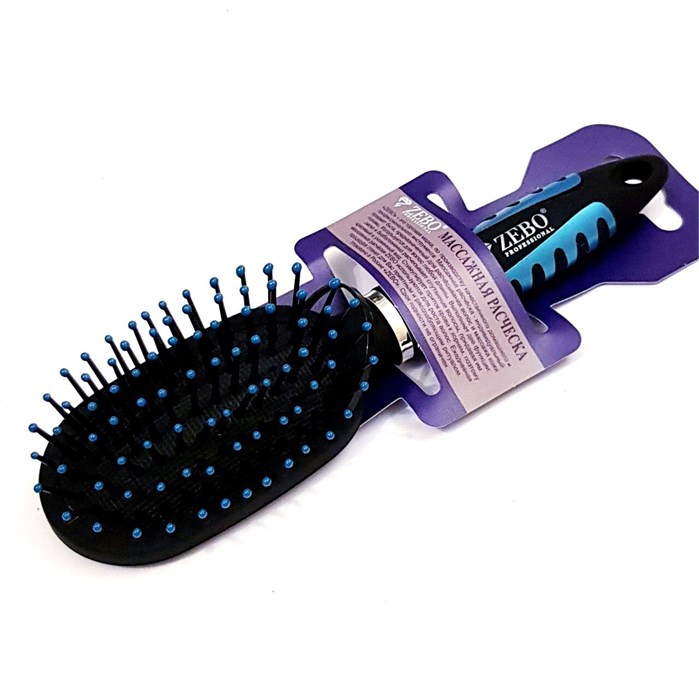 Массажная расческа для волос Zebo, М-9551TFU-55670, цвет в ассортименте, арт.252.356 252.356