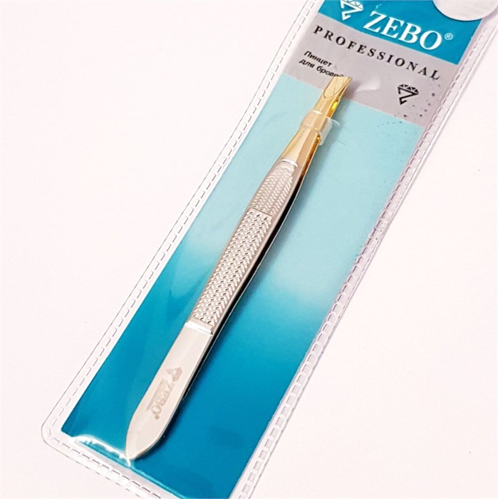 Пинцет для бровей ZEBO, Z-279-652553, имеет скошенные края, арт.252.223 252.223