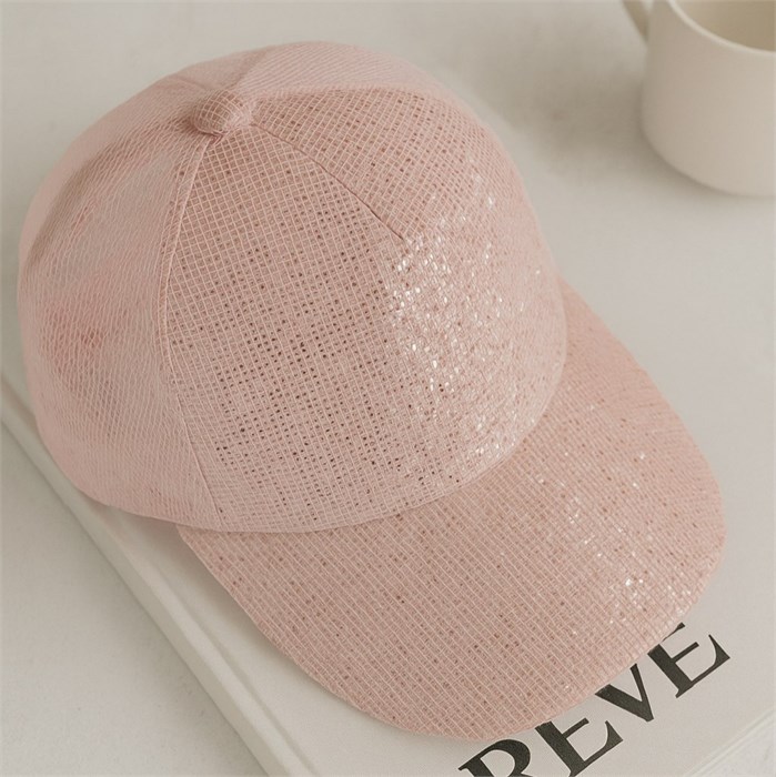 Бейсболка блестящая с сеткой летняя розовая, арт.007.269 007.269