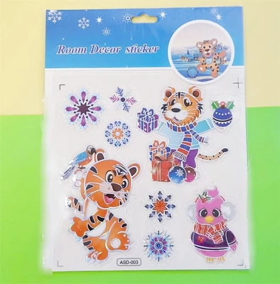 Наклейки новогодние "Тигр-символ 2022 года" в ассортименте, арт.917.245 917.245