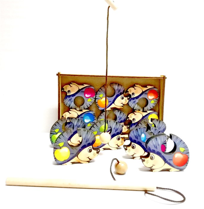 Поймай-ка. Ежики (удочка с шариком) ДИ069