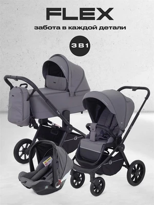 Коляска 3 в 1 Rant Flex 2025 RA077 Graphite 4670078652874
