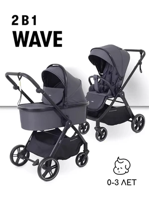 Коляска 2 в 1 Rant Basic Wave Graphite 4670078663450