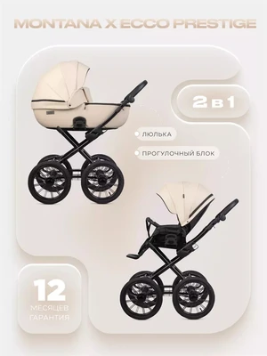 Коляска 2 в 1 Riko Basic Montana X Ecco Prestige 15 Ivory beige 5907729455379