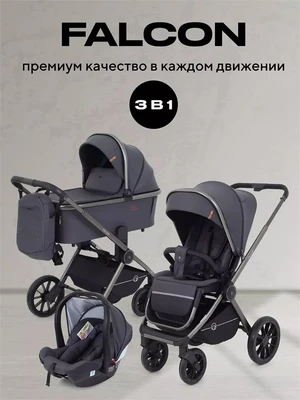 Коляска 3 в 1 Rant Falcon Graphite 16342