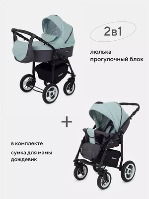 Коляска 2 в 1 Rant Dream 04 серый-мятный 5902232159479