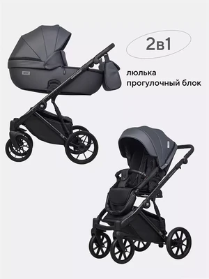 Коляска 2 в 1 Riko Basic Montana Ecco 24 Graphite 5907729454259