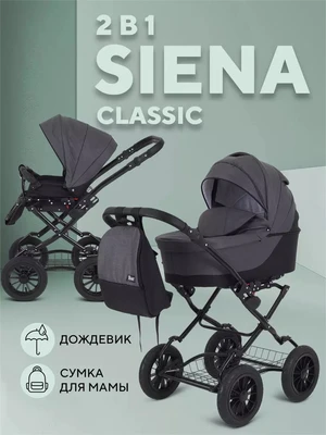 Коляска 2 в 1 Rant Siena Classic 2024 01 графит-серый 5903990641756