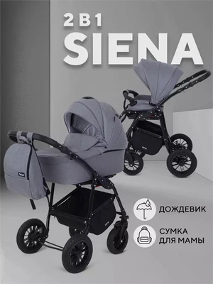 Коляска 2 в 1 Rant Siena 2024 07 серый 5903990641718