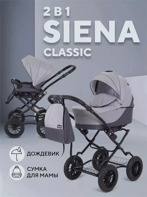 Коляска 2 в 1 Rant Siena Classic 2024 02 темно-серый - светло-серый 5903990641763