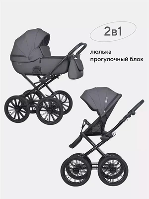 Коляска 2 в 1 Riko Basic Montana Ecco Prestige 24 Graphite 5907729454693