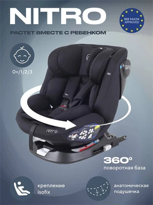 Автокресло Rant Nitro isofix 0/1/2/3 (0-36 кг) Black 4670078618047