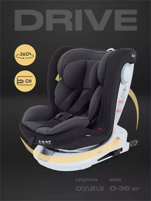 Автокресло Rant Drive Isofix 0/1/2/3 (0-36 кг) Grey 4670078653147
