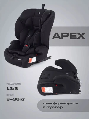 Автокресло Rant Basic Apex isofix 1-2-3 (9-36 кг) Black 4670078655905